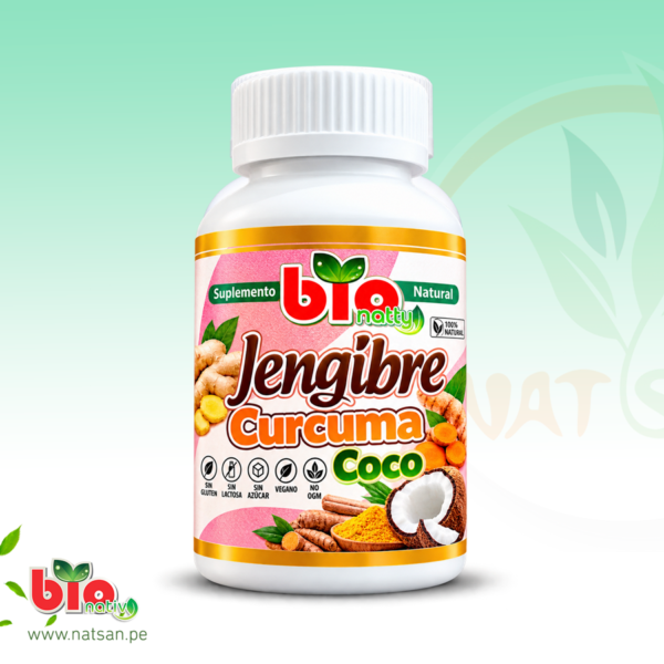 Jengibre Cúrcuma Coco Suplemento Natural - Bio Nativa